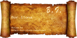 Bor Ilona névjegykártya